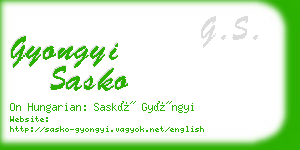 gyongyi sasko business card