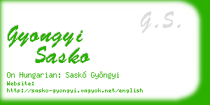 gyongyi sasko business card